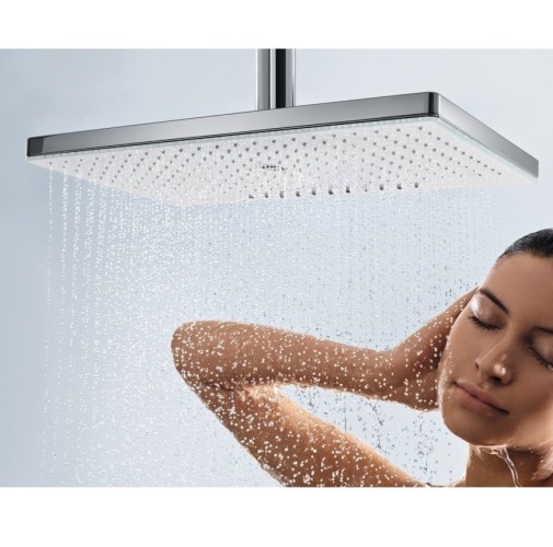 Купить купить верхний душ с потолочным кронштейном скрытого монтажа, rainmaker select hansgrohe, 24012400 цвет: хром