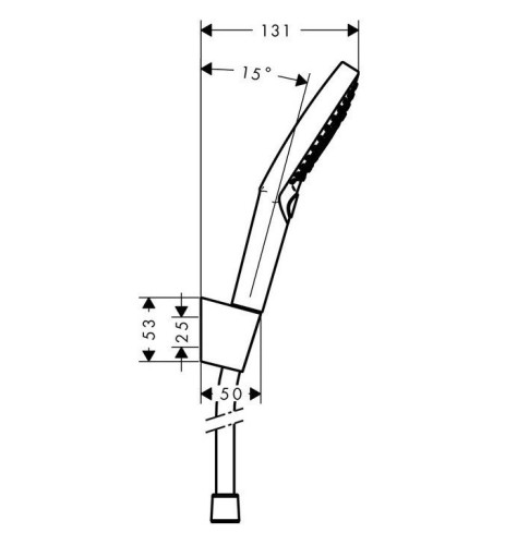 Купить купить душевой набор с держателем и шлангом 160см, raindance select s hansgrohe, 26721000 цвет: хром