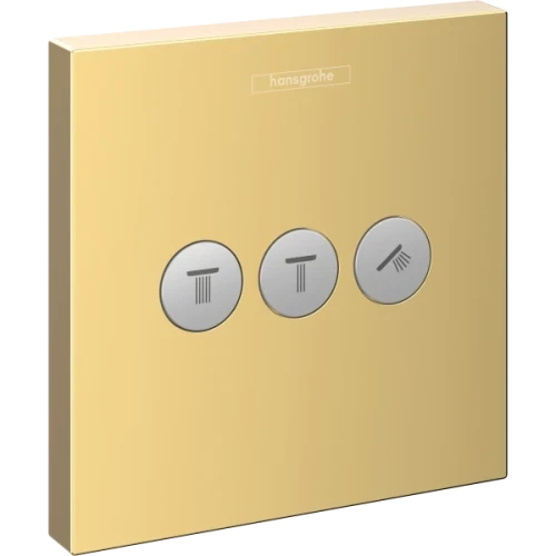 Купить купить переключатель потоков для душа на 3 потребителя, showerselect hansgrohe, 15764990 цвет: золото