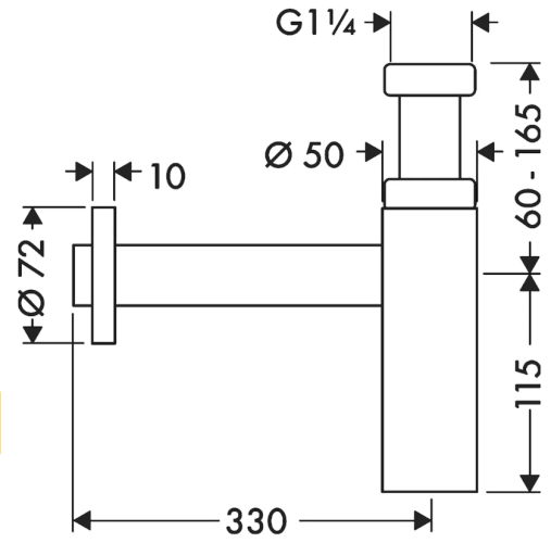 Купить купить сифон для раковины, flowstar hansgrohe, 52105000 цвет: хром