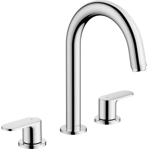 Купить купить смеситель для раковины на 3 отверстия со сливным гарнитуром, vernis blend hansgrohe, 71553000 цвет: хром