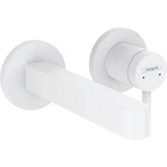 Смеситель для раковины скрытого монтажа, настенный, с изливом 16.8 см, Hansgrohe, 76051700 цвет: белый