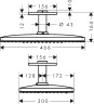 Купить купить верхний душ с потолочным кронштейном скрытого монтажа, rainmaker select hansgrohe, 24014400 цвет: хром