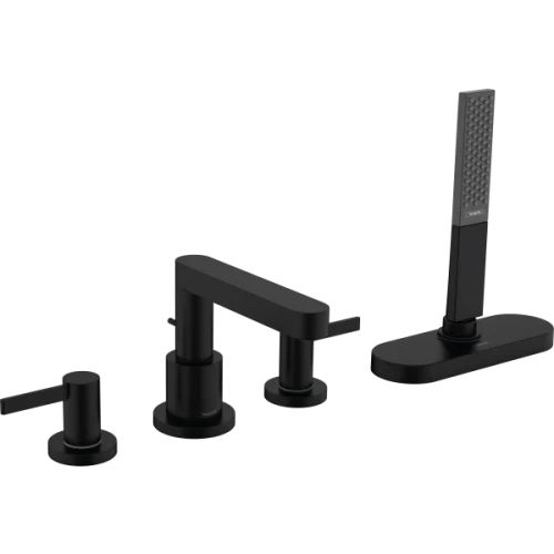 Купить купить смеситель для ванны на 4 отверстия, finoris hansgrohe, 76444670 цвет: черный
