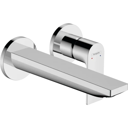 Купить купить смеситель для раковины скрытого монтажа, настенный, с изливом 19.5 см, rebris e hansgrohe, 72568000 цвет: хром