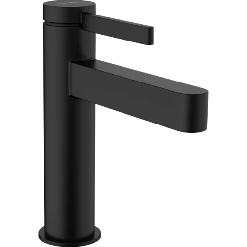 Купить купить смеситель для раковины со сливным клапаном push-open, finoris hansgrohe, 76024670 цвет: черный
