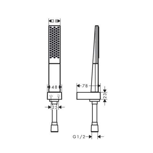 Купить купить душевой набор с держателем и шлангом 160см, rainfinity hansgrohe, 26856700 цвет: белый