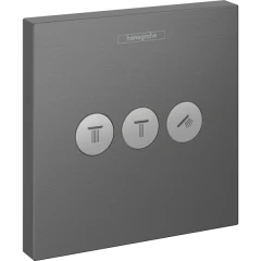 Переключатель потоков для душа на 3 потребителя, ShowerSelect Hansgrohe, 15764340 цвет: черный