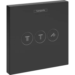 Переключатель потоков для душа на 3 потребителя, ShowerSelect Hansgrohe, 15764670 цвет: черный