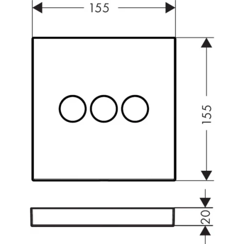 Купить купить переключатель потоков для душа на 3 потребителя, showerselect hansgrohe, 15764670 цвет: черный