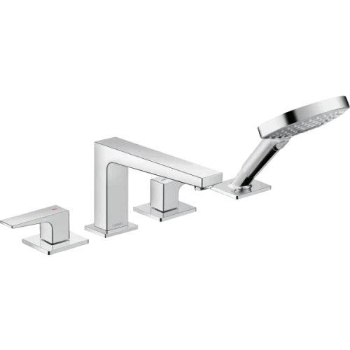Купить купить смеситель для ванны на 4 отверстия, metropol hansgrohe, 32553000 цвет: хром