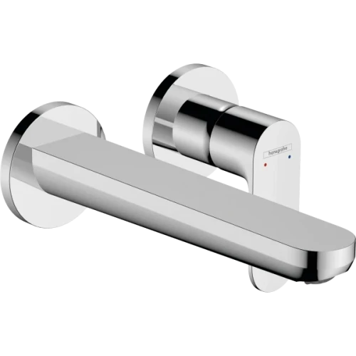 Купить купить смеситель для раковины скрытого монтажа, настенный, с изливом 19.5 см, rebris s hansgrohe, 72528000 цвет: хром