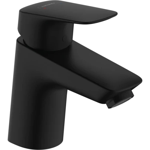 Купить купить смеситель для раковины со сливным клапаном push-open, hansgrohe logis hansgrohe, 71077670 цвет: черный