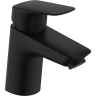 Купить купить смеситель для раковины со сливным клапаном push-open, hansgrohe logis hansgrohe, 71077670 цвет: черный