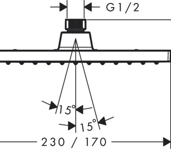 Купить купить верхний душ, vernis shape hansgrohe, 26283000 цвет: хром