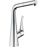 Купить купить смеситель для кухни, с вытяжным изливом, metris m71 hansgrohe, 73812000 цвет: хром