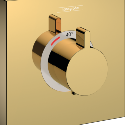 Купить купить термостатический смеситель для душа highflow скрытого монтажа, showerselect hansgrohe, 15760990 цвет: золото