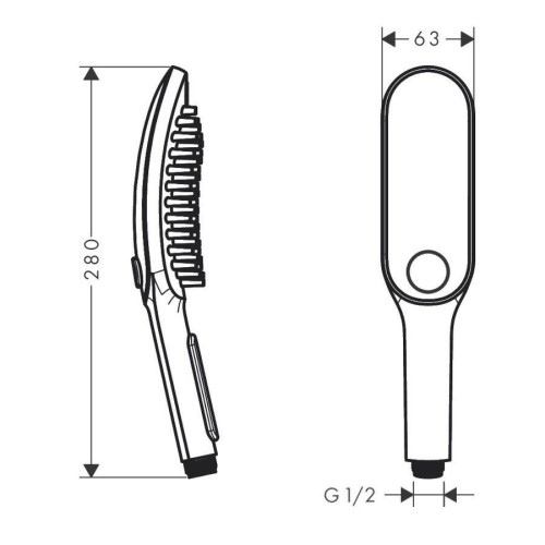 Купить купить душ для собак с массажной струей, dogshower hansgrohe, 26640560 цвет: розовый