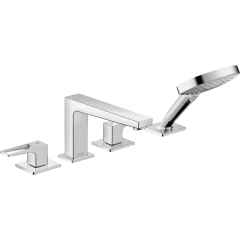 Смеситель для ванны на 4 отверстия, Metropol Hansgrohe, 74553000 цвет: хром