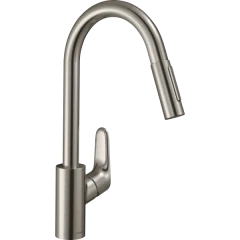 Смеситель для кухни, с вытяжным душем, Eco, Focus M41 Hansgrohe, 31833800 цвет: нержавеющая сталь