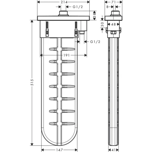 Купить купить внешняя монтажная часть с овальной розеткой, sbox hansgrohe, 28020700 цвет: белый