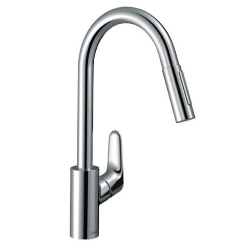 Купить купить смеситель для кухни, с вытяжным душем, eco, focus m41 hansgrohe, 31833000 цвет: хром