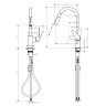 Купить купить смеситель для кухни, с вытяжным душем, eco, focus m41 hansgrohe, 31833000 цвет: хром