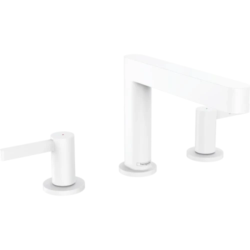 Купить купить смеситель для раковины на 3 отверстиясо сливным клапаном push-open, finoris hansgrohe, 76033700 цвет: белый