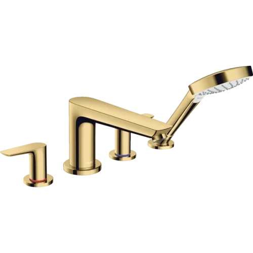 Купить купить смеситель для ванны на 4 отверстия, talis e hansgrohe, 71748990 цвет: золото