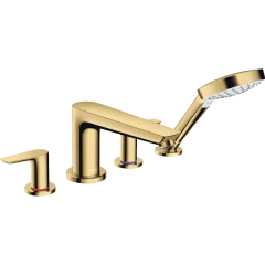 Смеситель для ванны на 4 отверстия, Talis E Hansgrohe, 71748990 цвет: золото