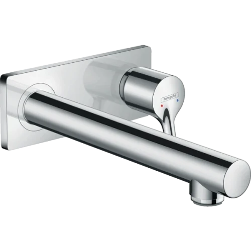 Купить купить смеситель для раковины скрытого монтажа, настенный, с изливом 225 мм, talis s hansgrohe, 72111000 цвет: хром
